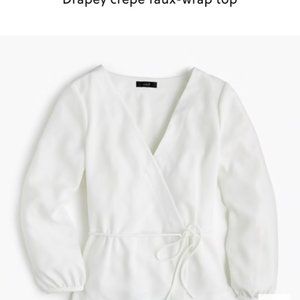 J. Crew Wrap front blouse